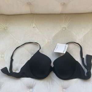 Calvin Klein Tshirt Bra, Black, Adjustable Straps, Strapless Option, NWT